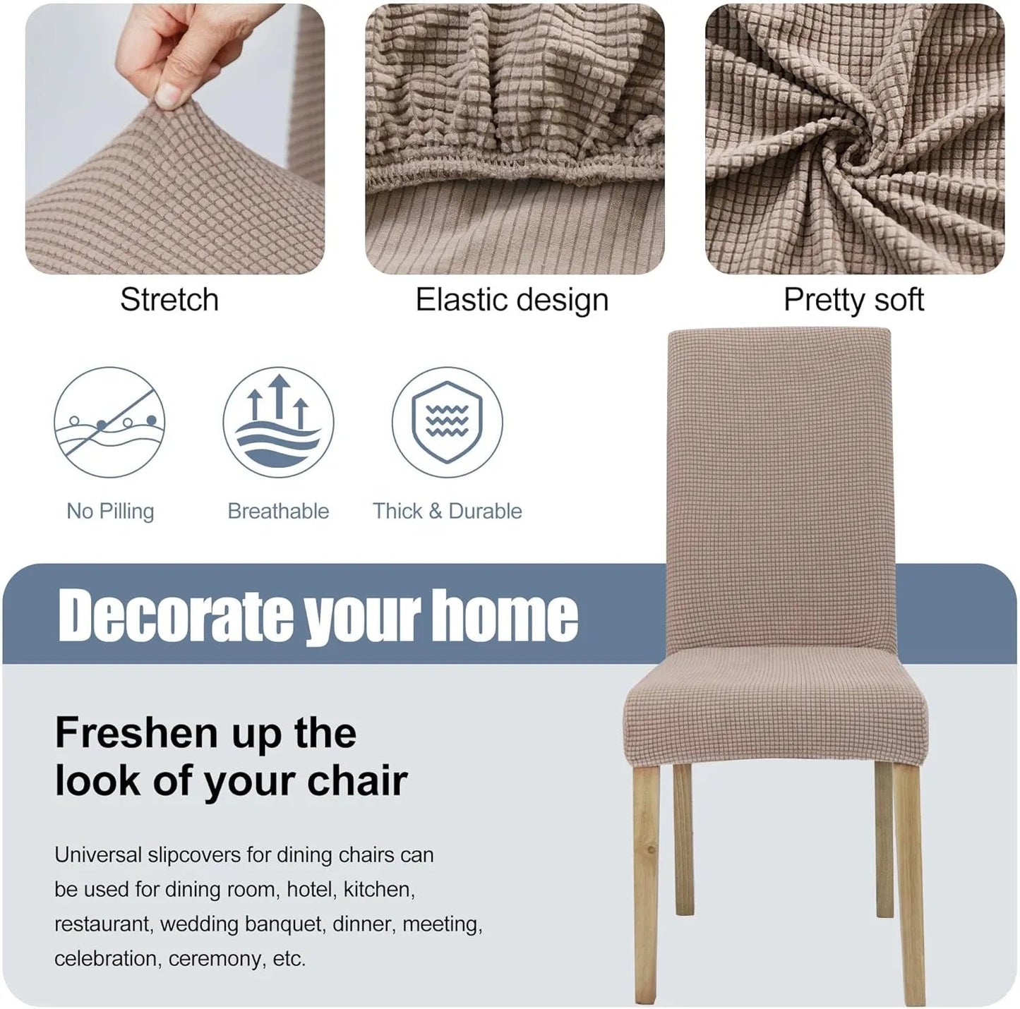 PrettyGuard - Cubiertas elásticas impermeables para sillas