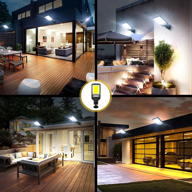Kit de Reflectores Solares LED 6000 Lúmenes con Sensor de Movimiento – ¡Compra 1 y llévate 4!