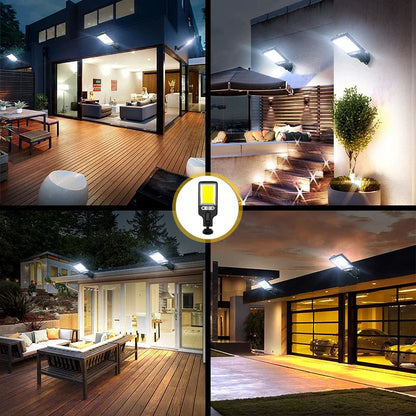 Kit de Reflectores Solares LED 6000 Lúmenes con Sensor de Movimiento – ¡Compra 1 y llévate 4!