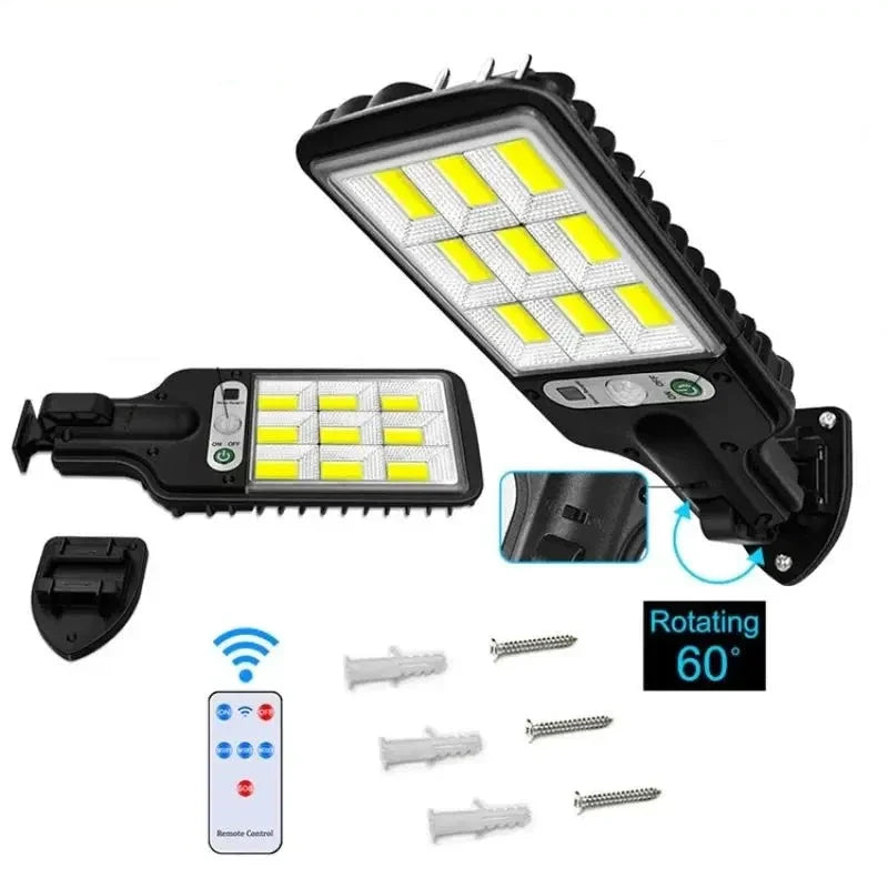 Kit de Reflectores Solares LED 6000 Lúmenes con Sensor de Movimiento – ¡Compra 1 y llévate 4!