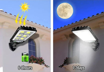 Kit de Reflectores Solares LED 6000 Lúmenes con Sensor de Movimiento – ¡Compra 1 y llévate 4!